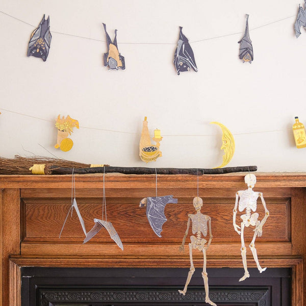 Dancing Skeleton Paper Ornaments