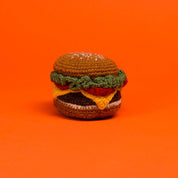 Hand Knit Hamburger Dog Toy - RIDER