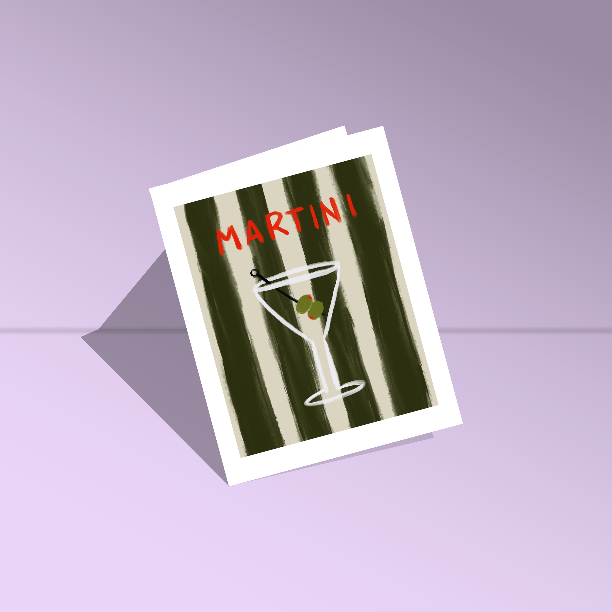 Martini Greeting Card