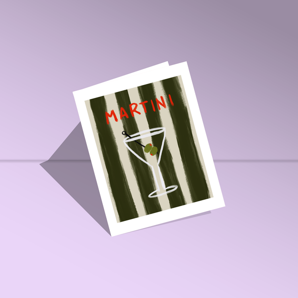 Martini Greeting Card