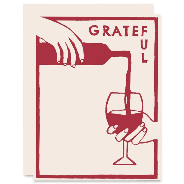 Grateful Wine Greeting Card