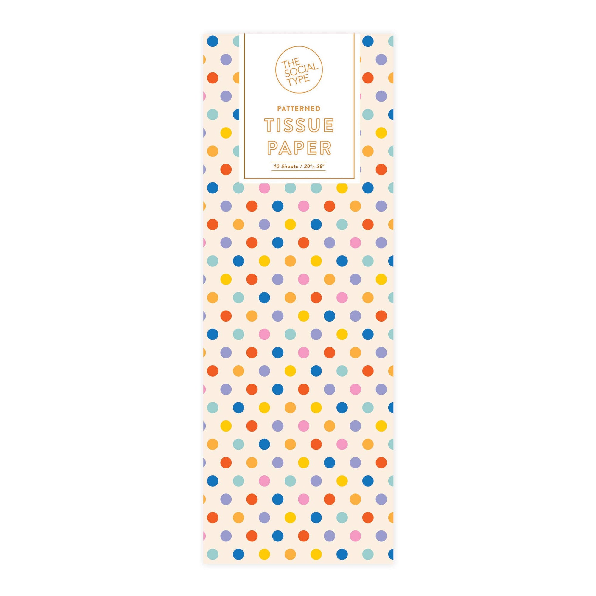 Rainbow Confetti Dot Tissue Paper