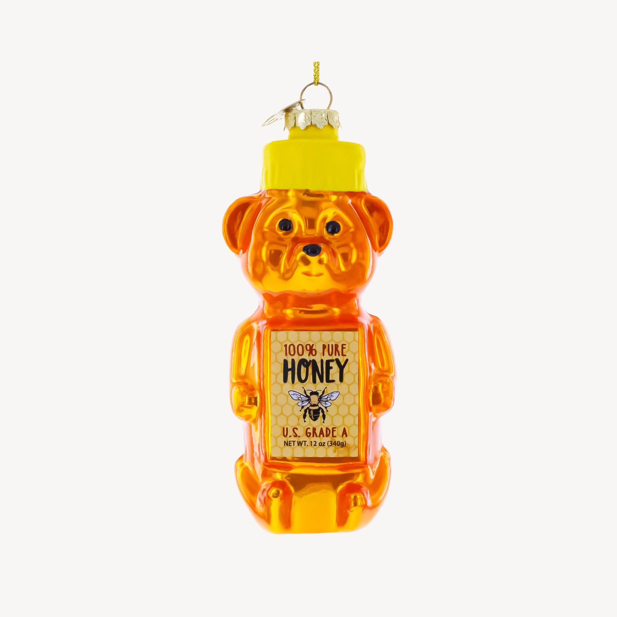 Honey Bear Glass Ornament