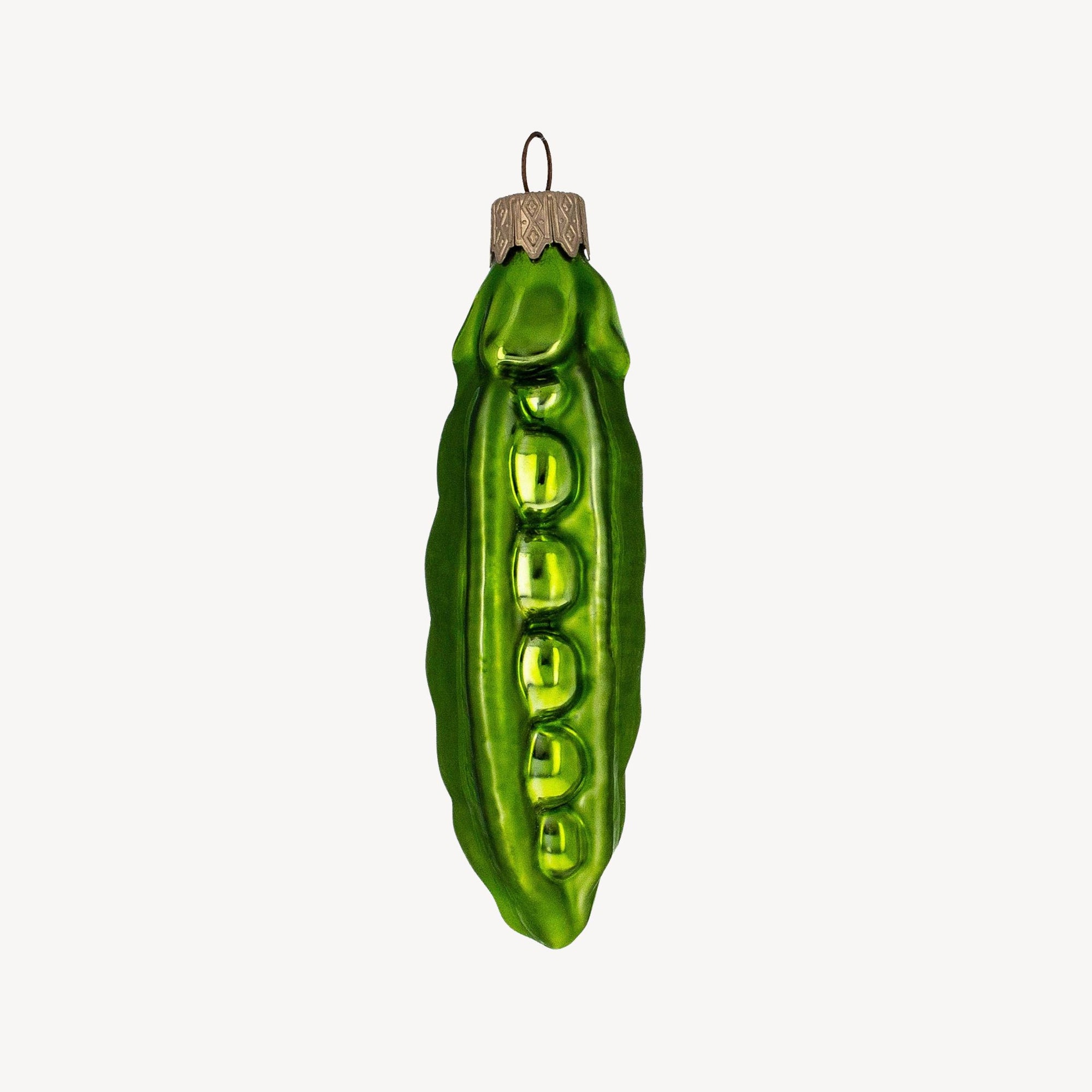 Green Peas Glass Ornament