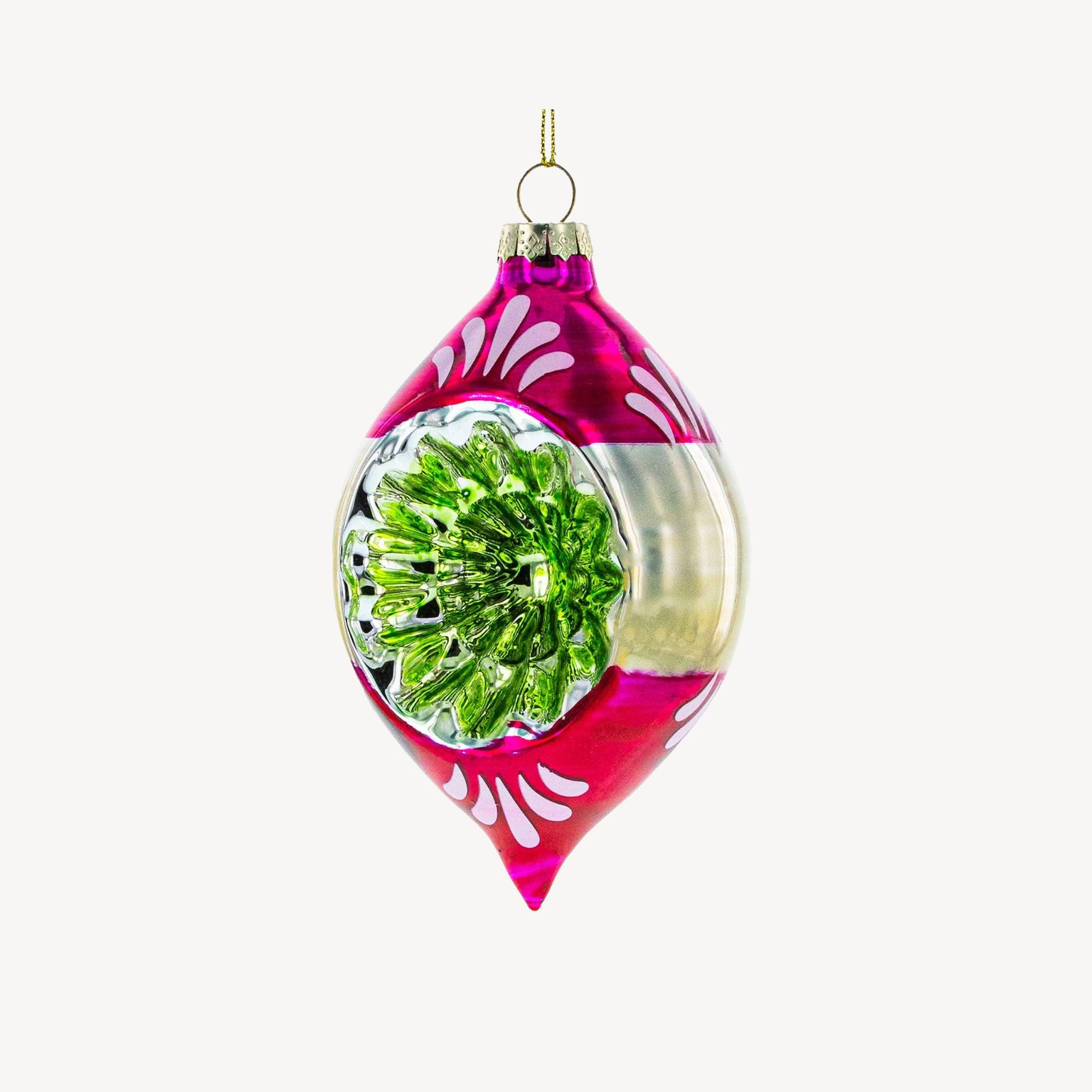Vintage Tinsel Glass Ornament