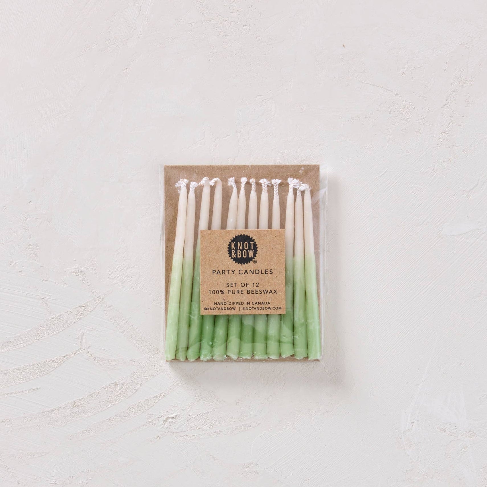 Mint Ombre Beeswax Birthday Candles