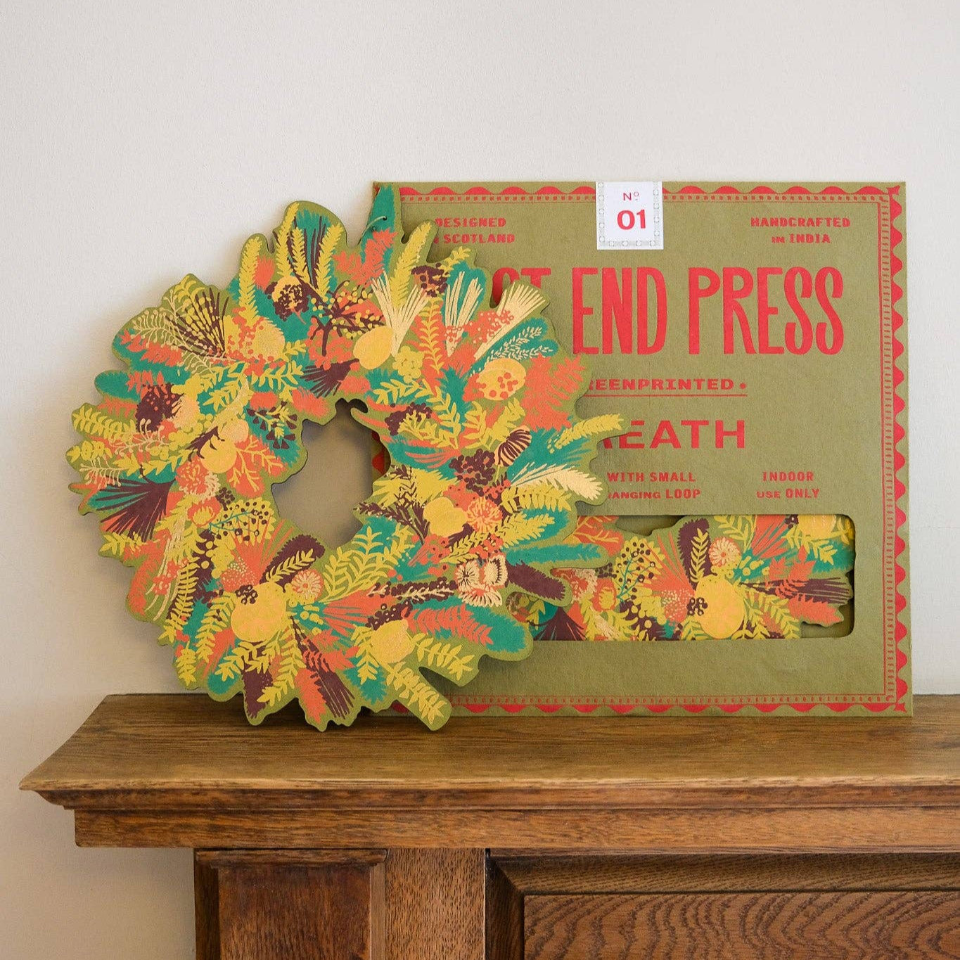 Winter Blooms Cotton Board Wreath