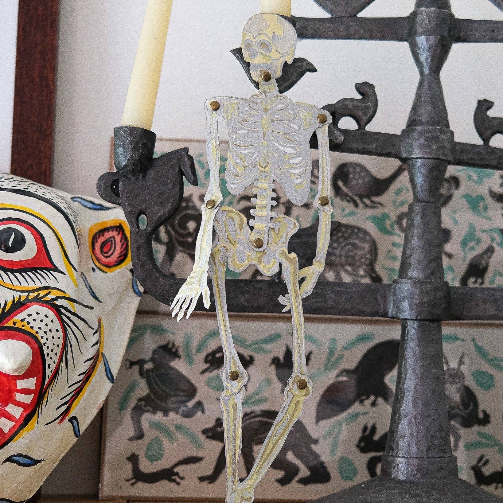 Dancing Skeleton Paper Ornaments