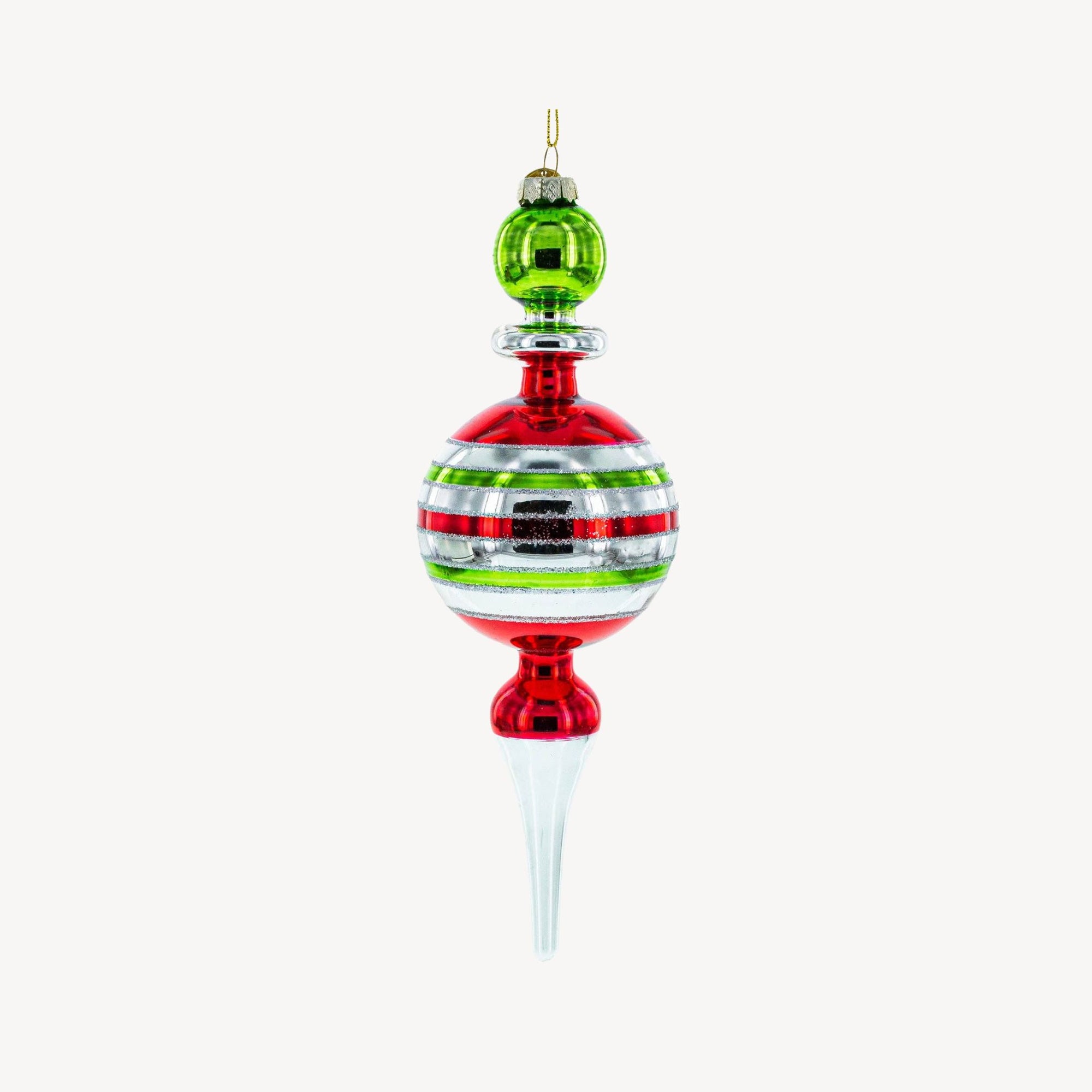 Vintage Finial Glass Ornament
