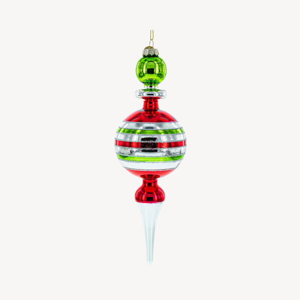 Vintage Finial Glass Ornament