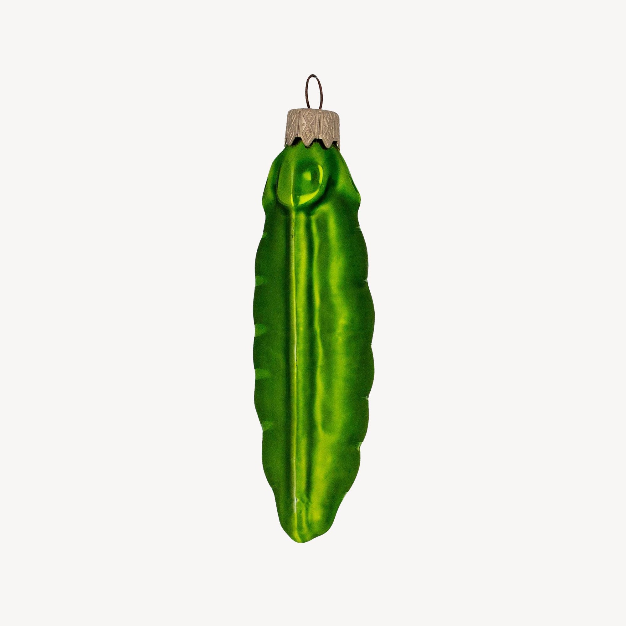 Green Peas Glass Ornament