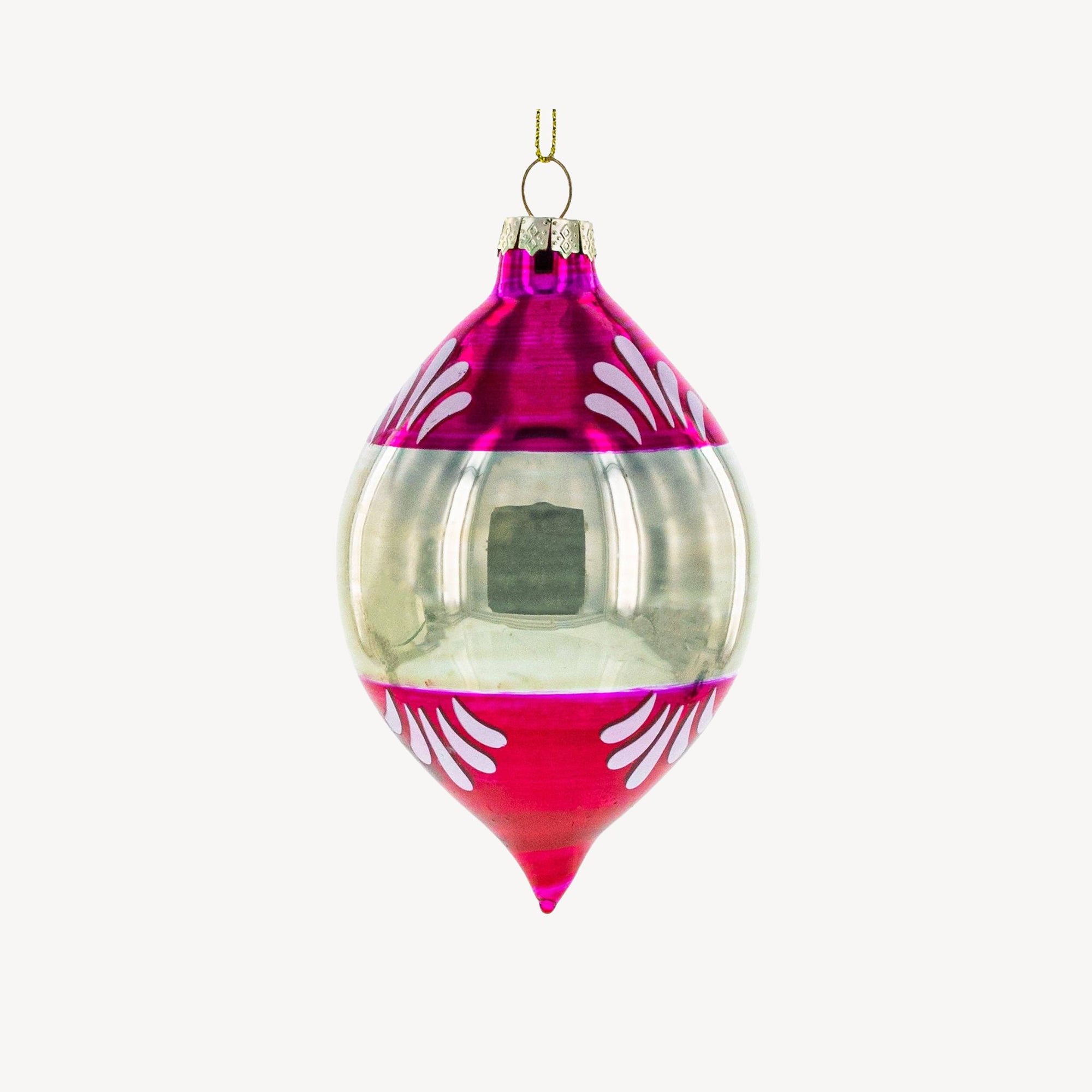 Vintage Tinsel Glass Ornament