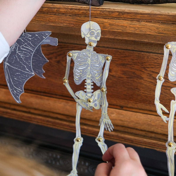 Dancing Skeleton Paper Ornaments