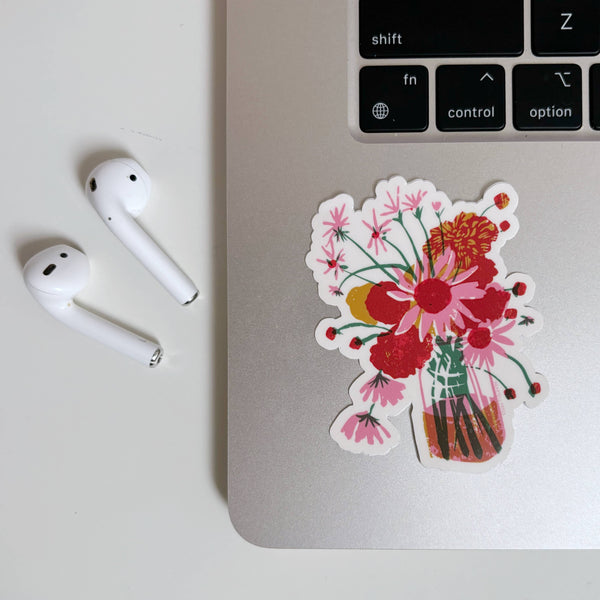 Glass Jar Bouquet Sticker