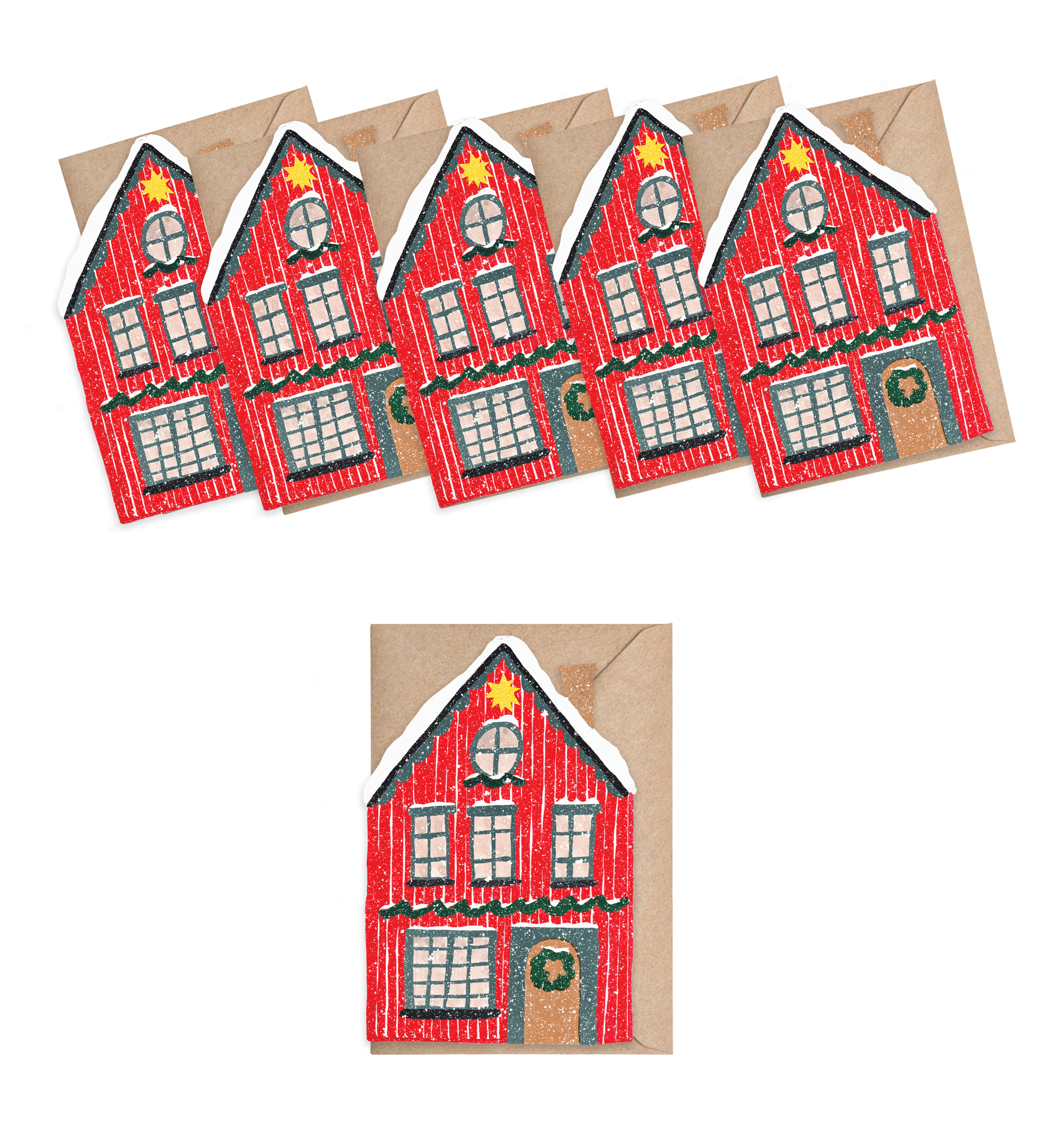 Red Cottage Mini Notecard Set