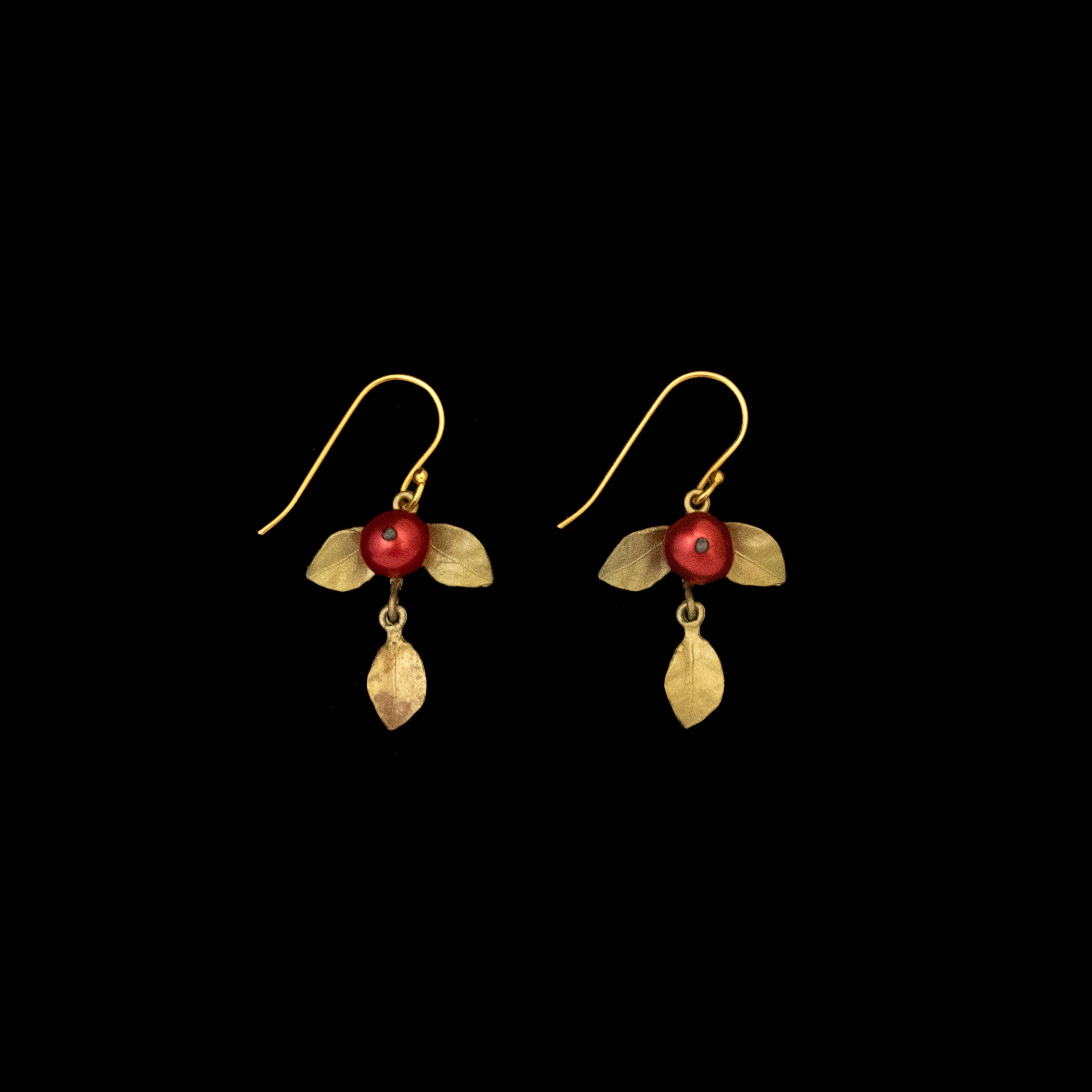 Michael Michaud coffee bean earrings featuring detailed, handcrafted jewelry with realistic coffee bean design and silver-tone finish.