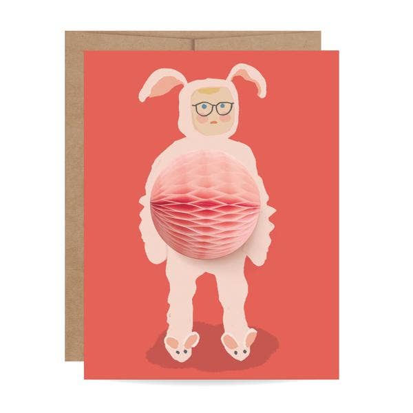 Bunny Suit Pop Up Greeting Card