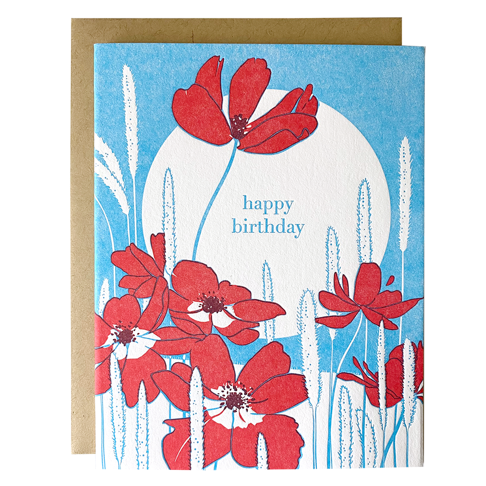 Anemone Birthday Card