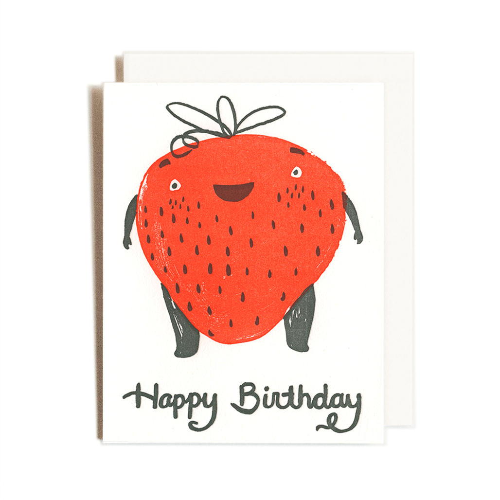 Strawberry Birthday Greeting Card