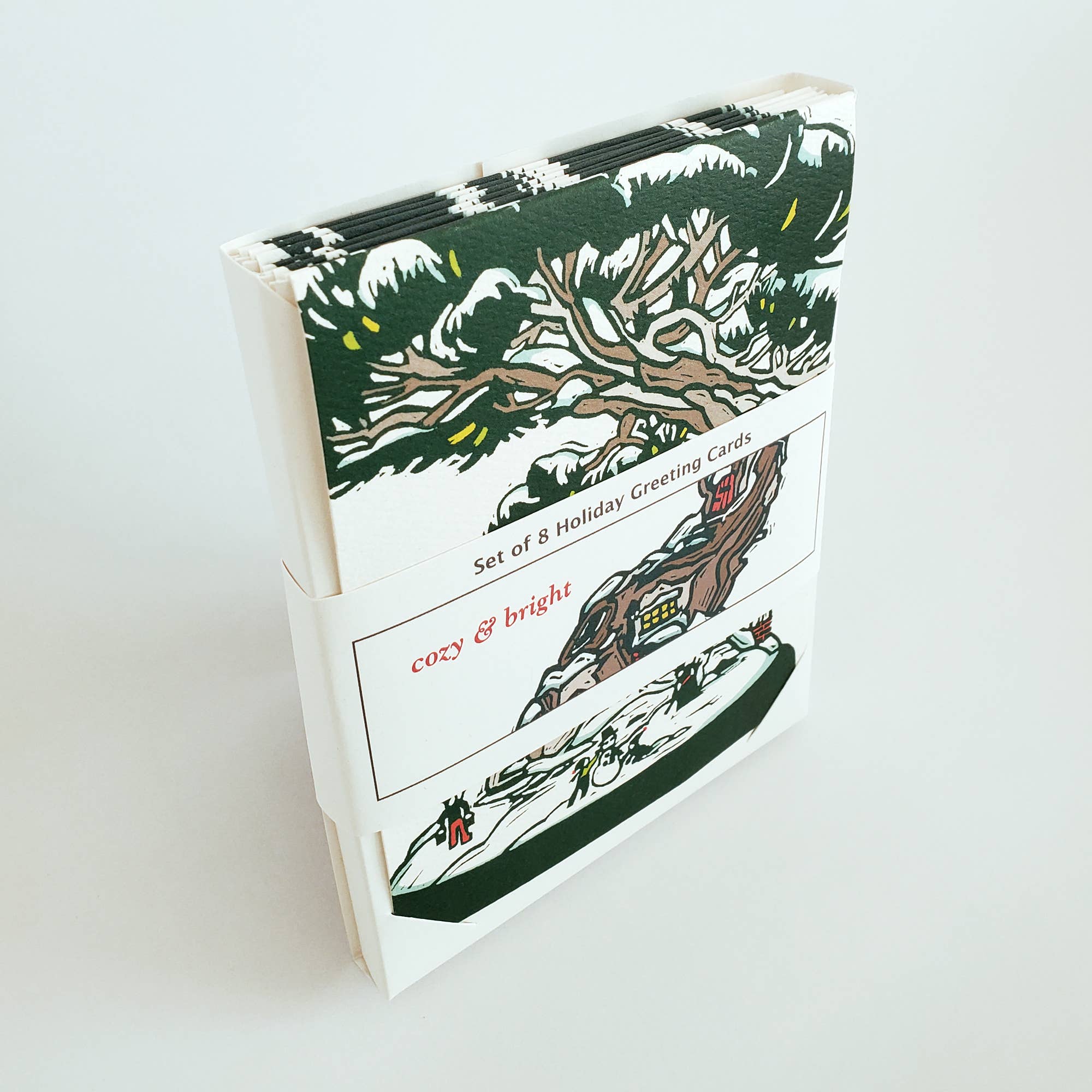 Cozy and Bright Bonsai Note Card Set