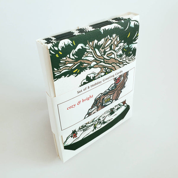 Cozy and Bright Bonsai Note Card Set