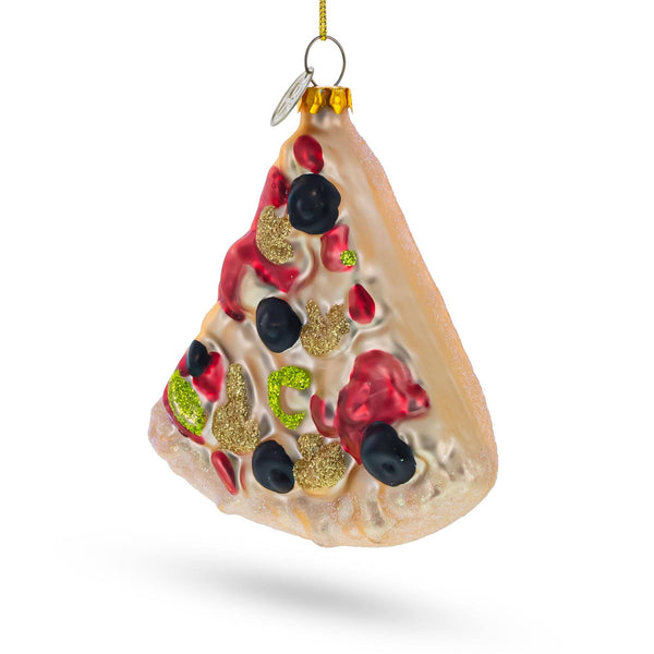 Pizza Slice Glass Ornament