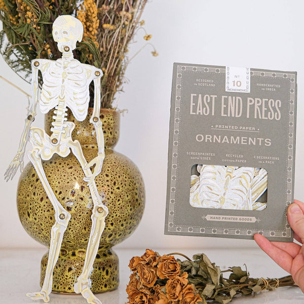 Dancing Skeleton Paper Ornaments