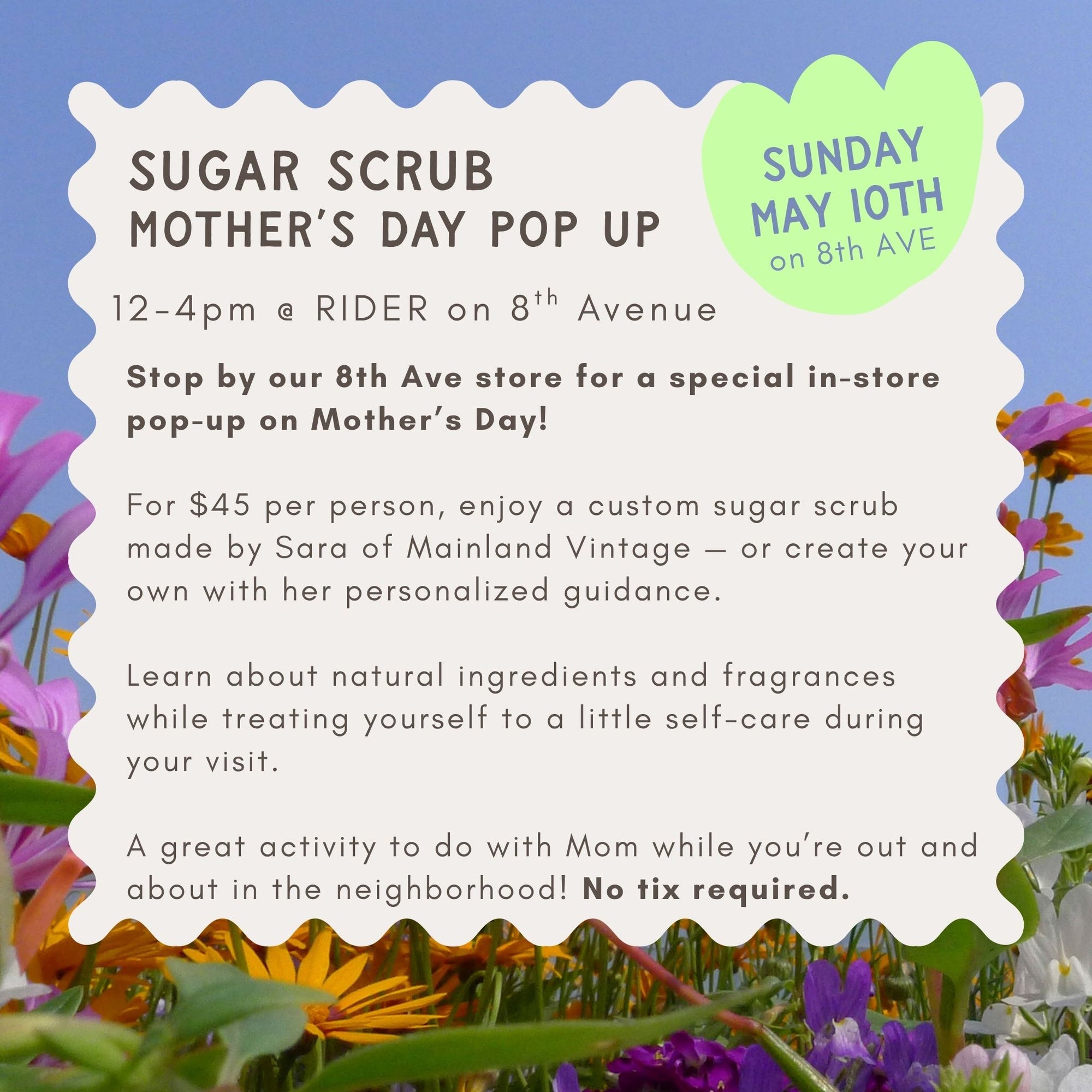 Make Your Own Sugar Scrubs & Body Oils - Workshops May 3 & June 14