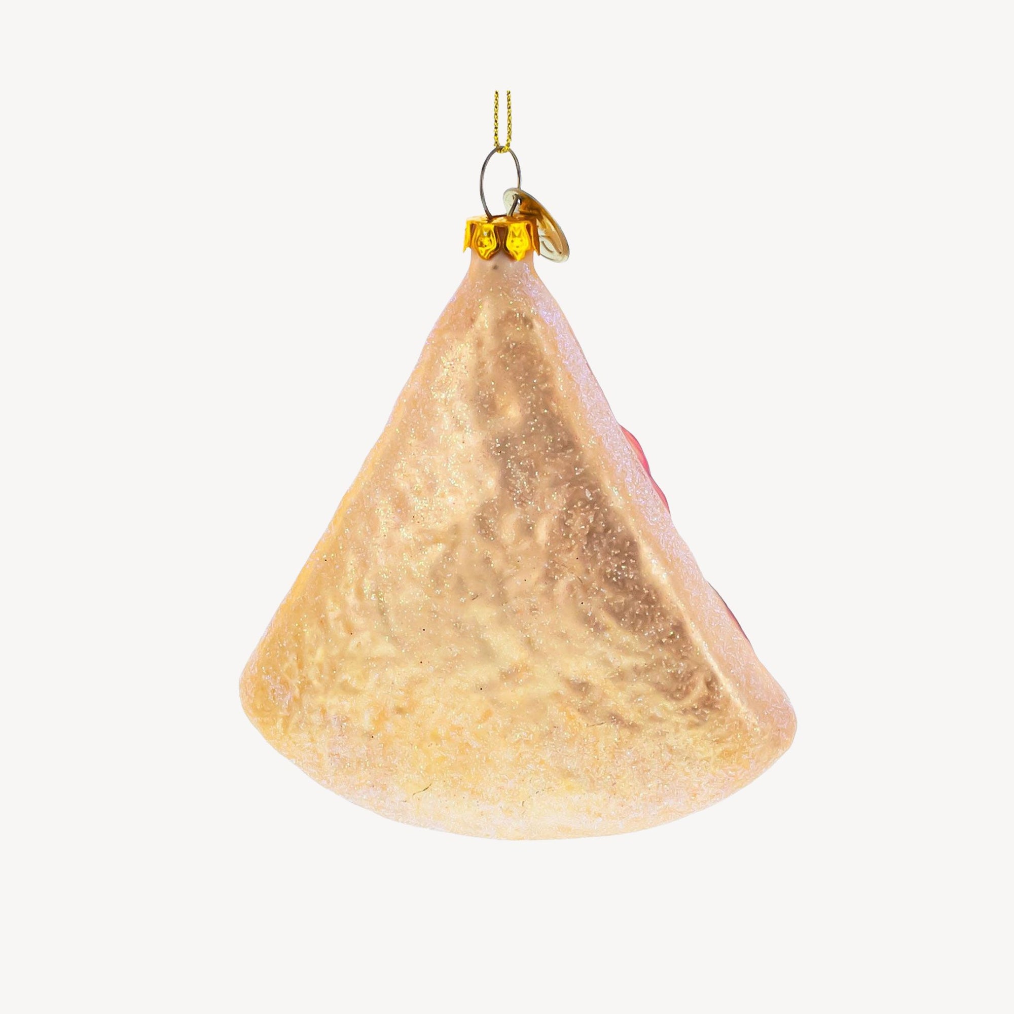 Pizza Slice Glass Ornament