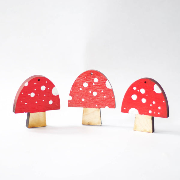 Painted Mushroom Ornament