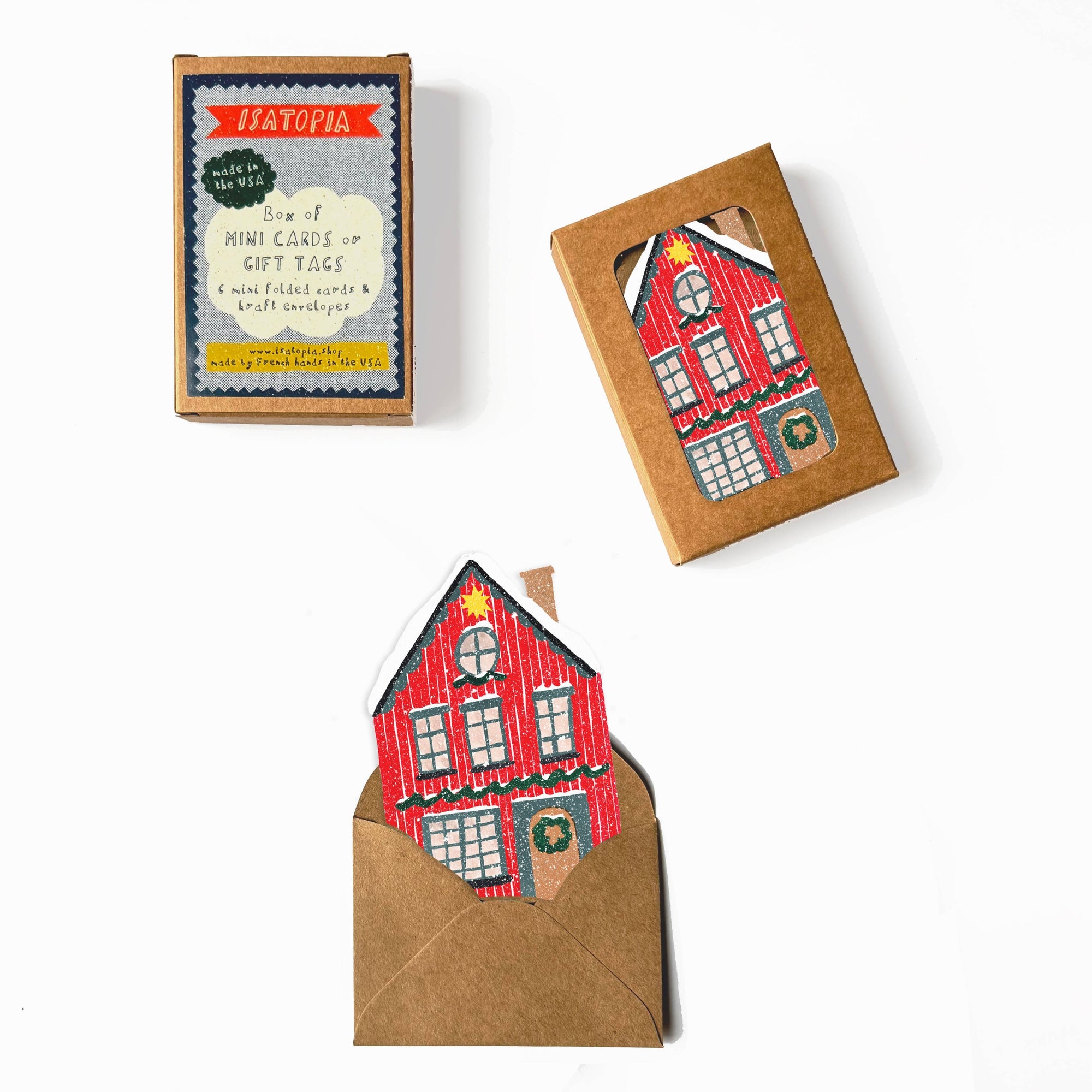 Red Cottage Mini Notecard Set