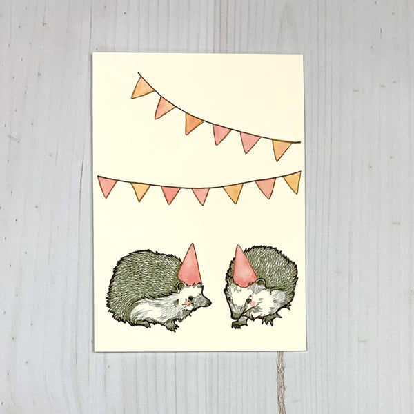 Hedgehog Party Greeting Card