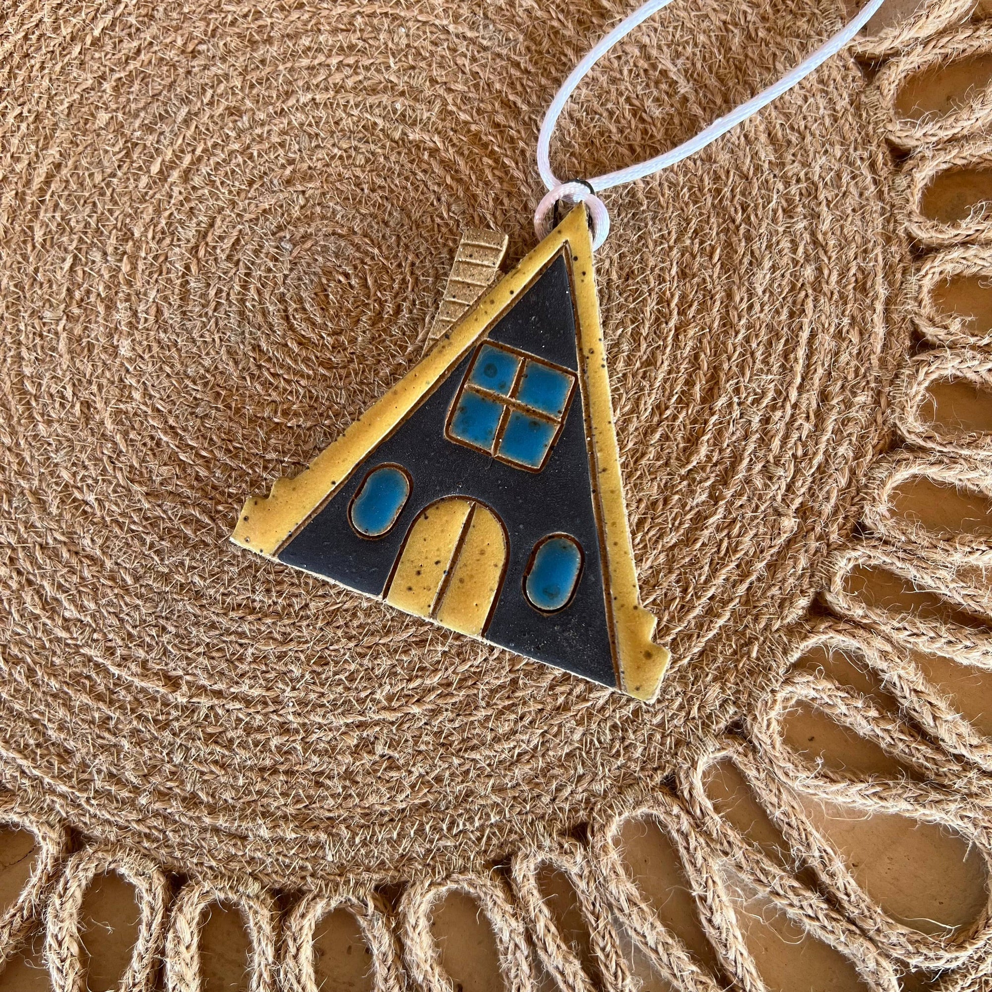 Mid Century House Ceramic Ornament