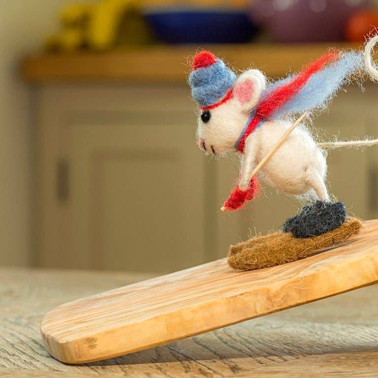 Skiing Felt Mouse