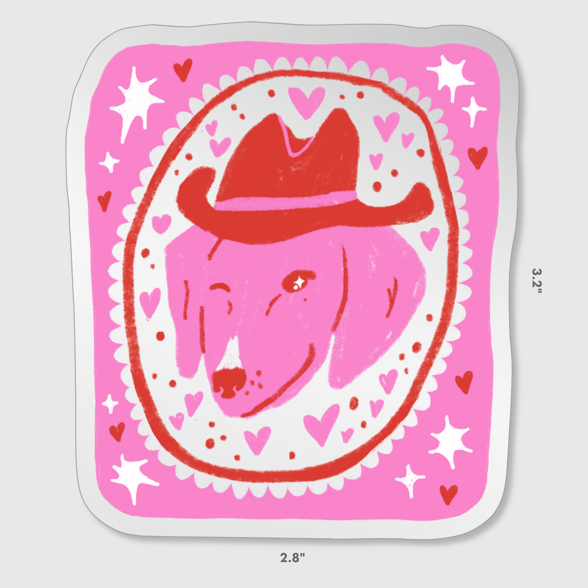Cowboy Puppy Mirror Sticker - RIDER