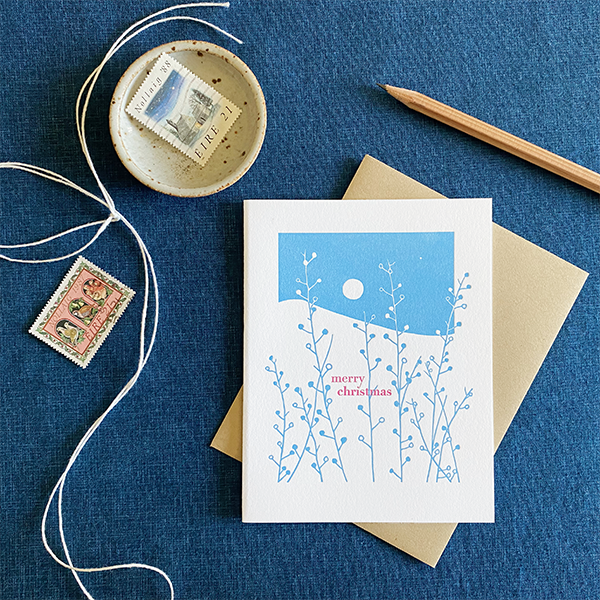 Snowberry Christmas Greeting Card