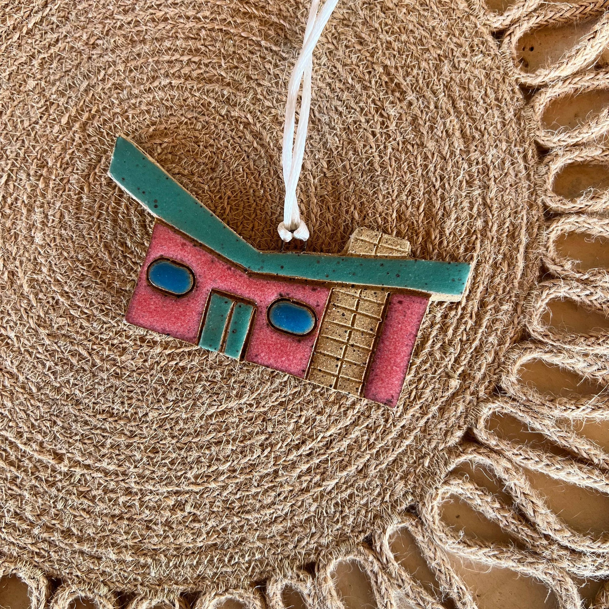 Mid Century House Ceramic Ornament