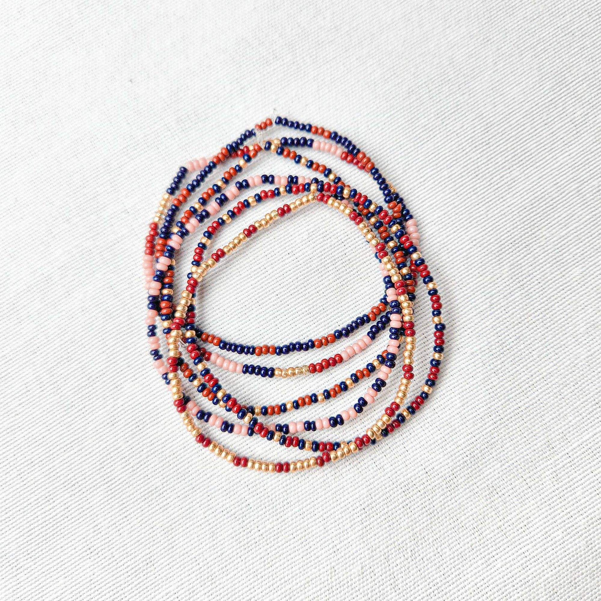 Sangria Seed Bead Bracelet Set