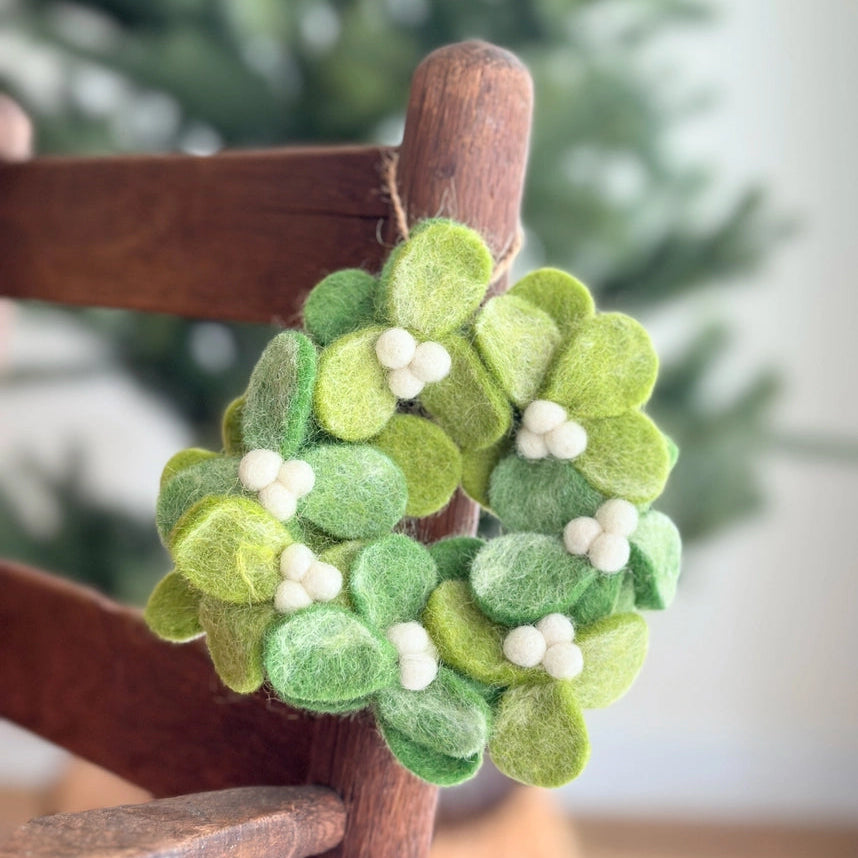 Mini Mistletoe Wreath Ornament
