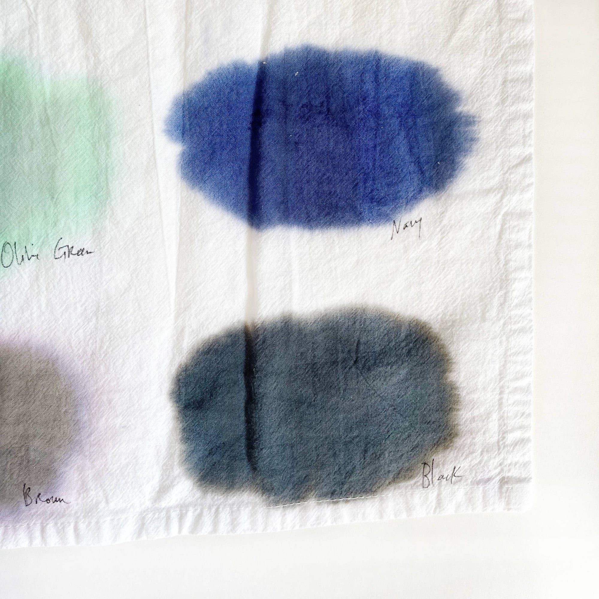 Color Study Hand-painted Tea Towel