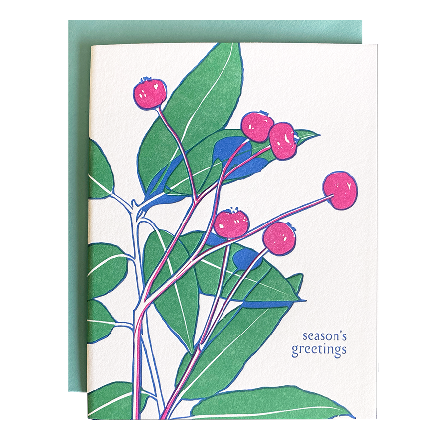 Rose Hip Holiday Greeting Card