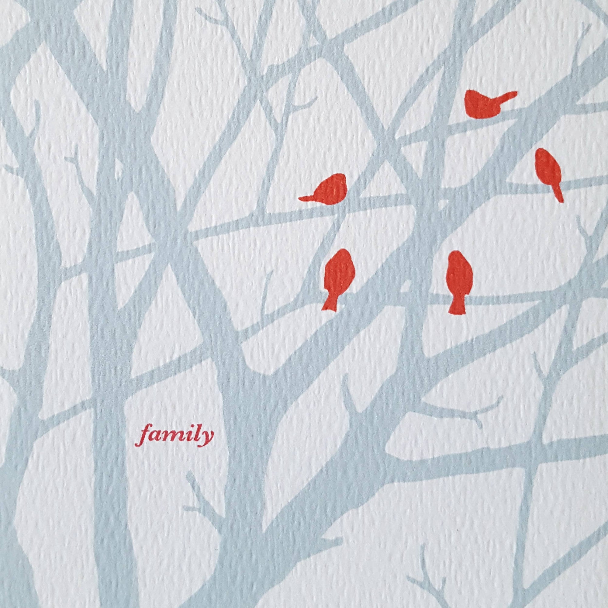 Family Birds Holiday Greeting Card