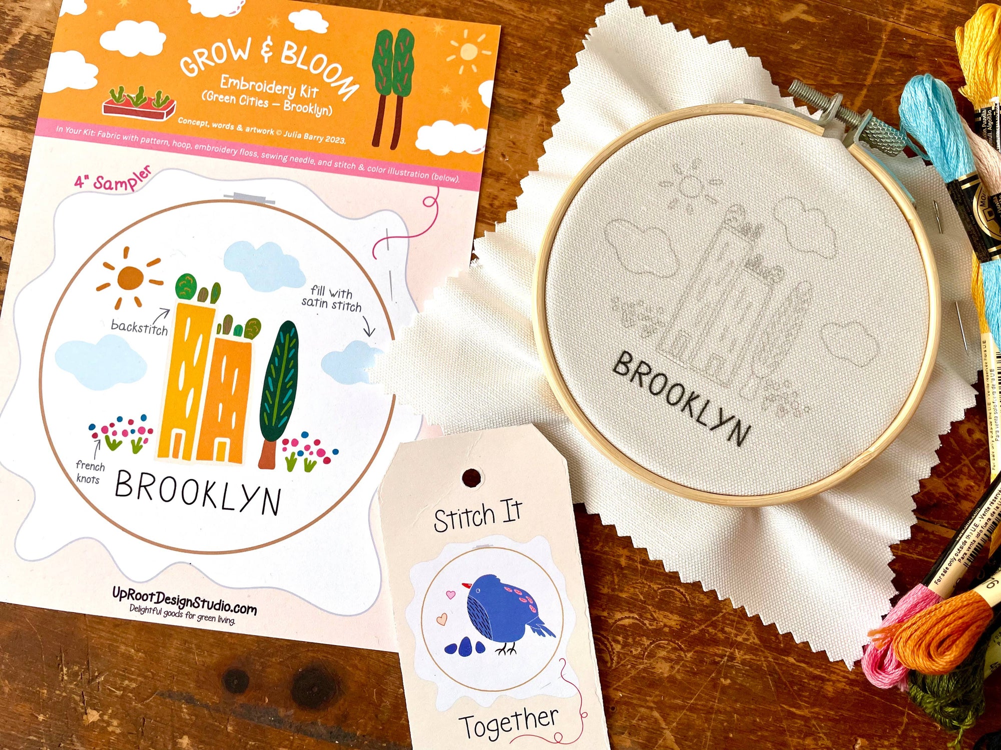 Brooklyn Green Cities Embroidery Kit