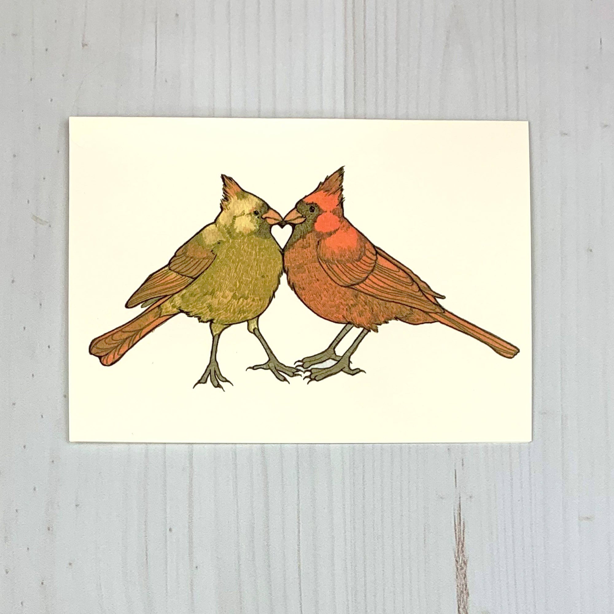 Cardinal Heart Greeting Card