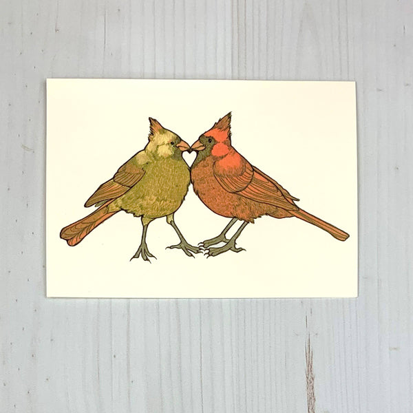 Cardinal Heart Greeting Card