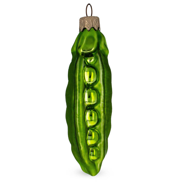 Green Peas Glass Ornament