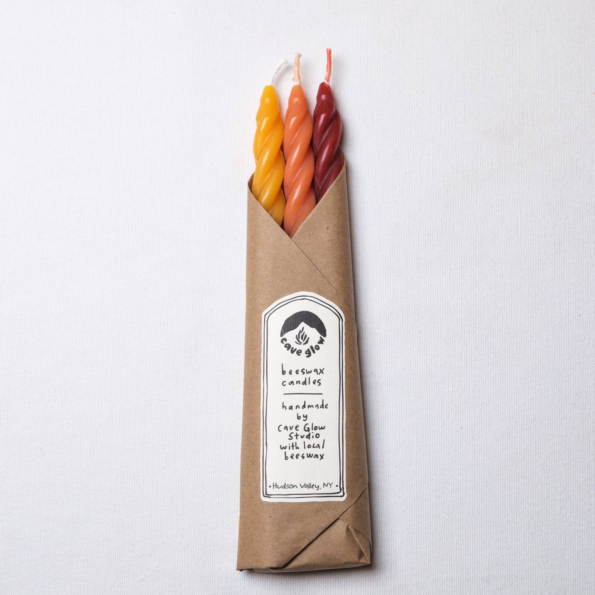 Sunrise Beeswax Spiral Taper Trio