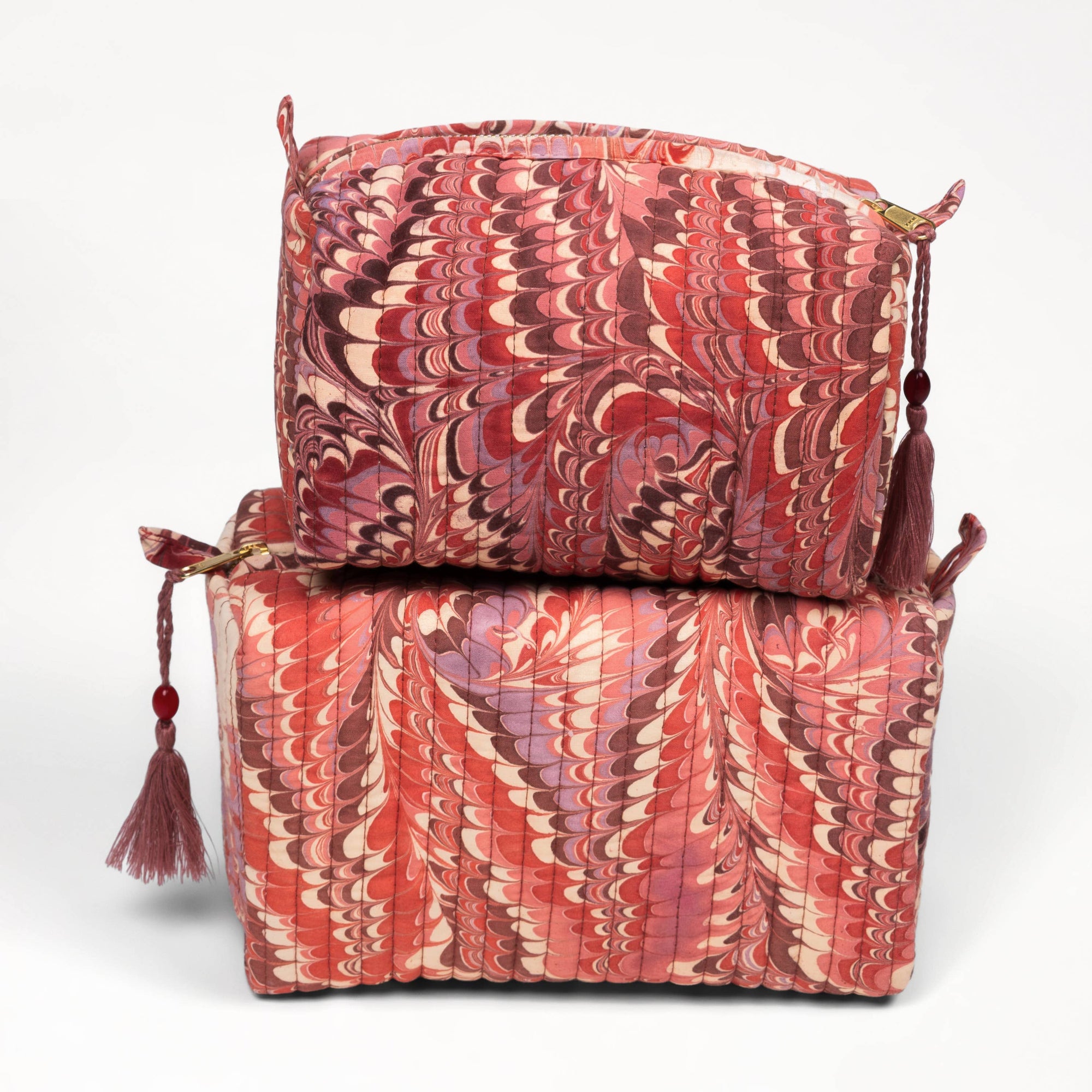 Florentine Pink Hand-Marbled Cosmetic Bag - RIDER