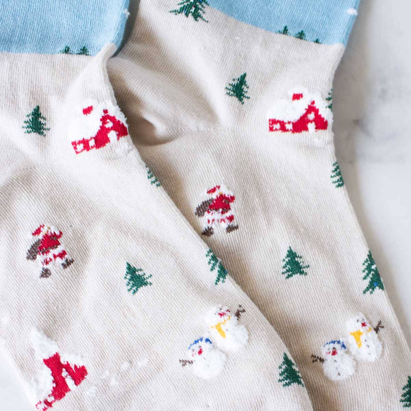 Santa Village Crew Socks