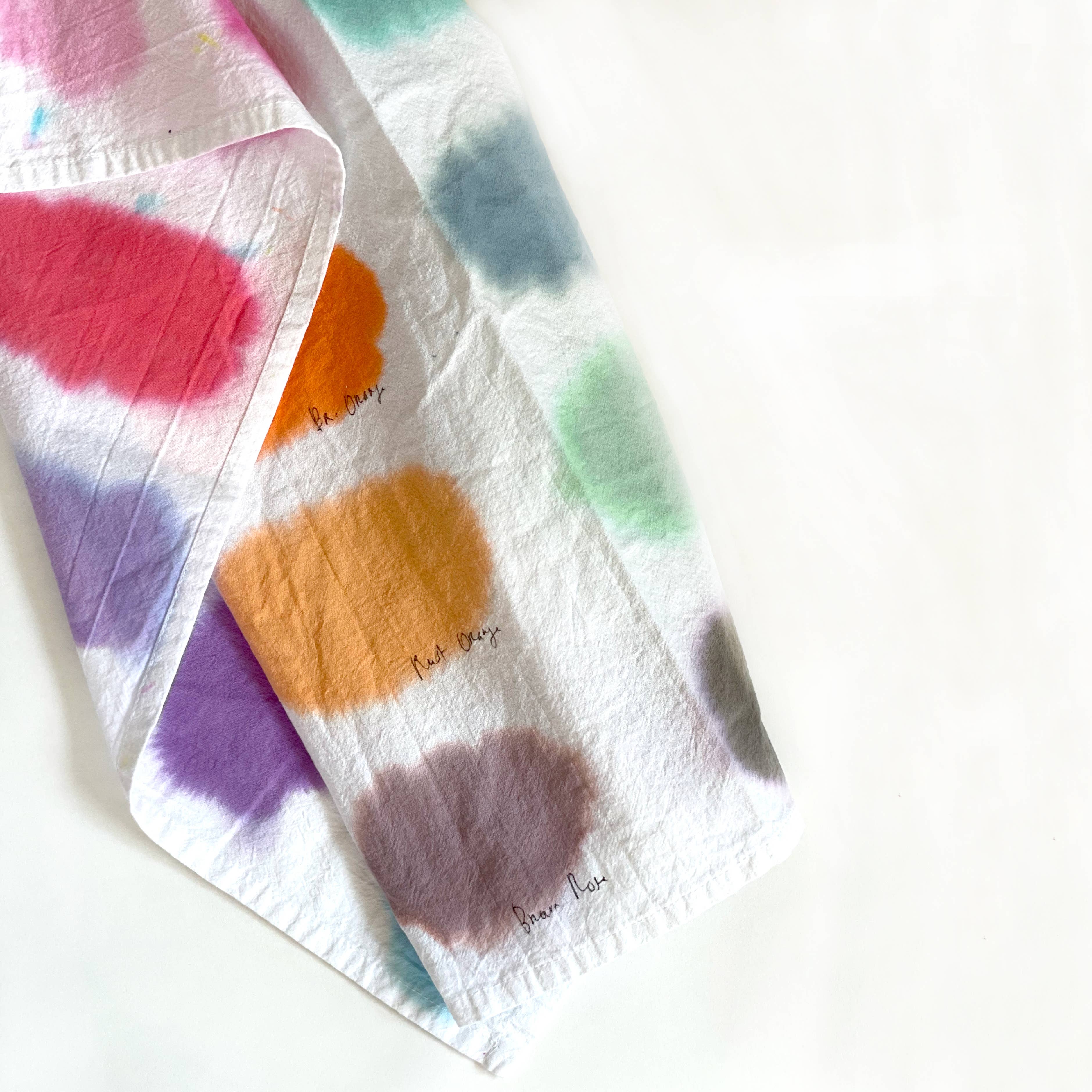 Color Study Hand-painted Tea Towel - RIDER